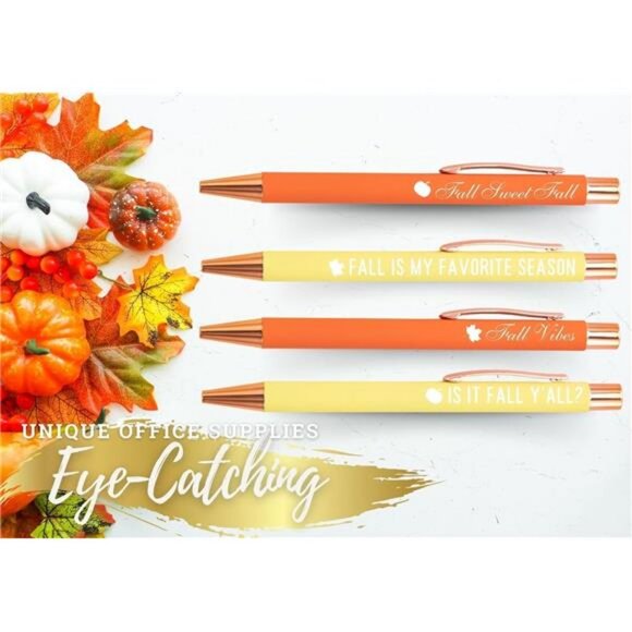 InnoBeta Fall Gifts for Women, Ballpoint Pen Set of 4, Gift Ideas for Fall - Picture 3 of 7
